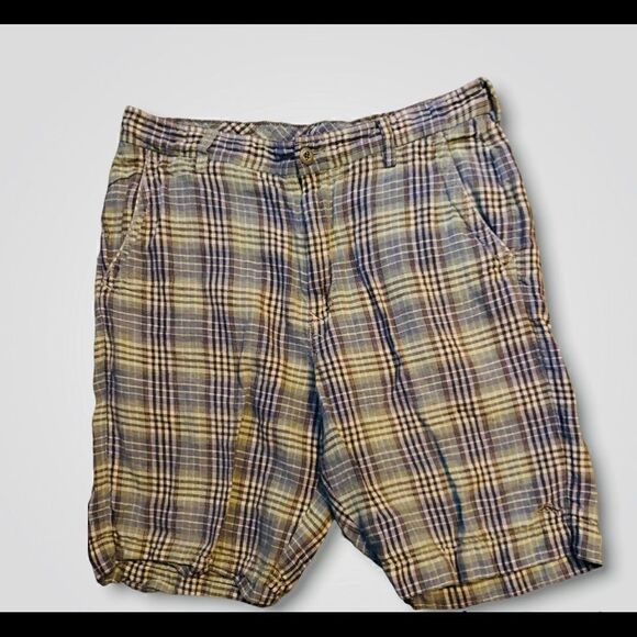 Tommy Bahama plaid Linen shorts - Picture 1 of 9